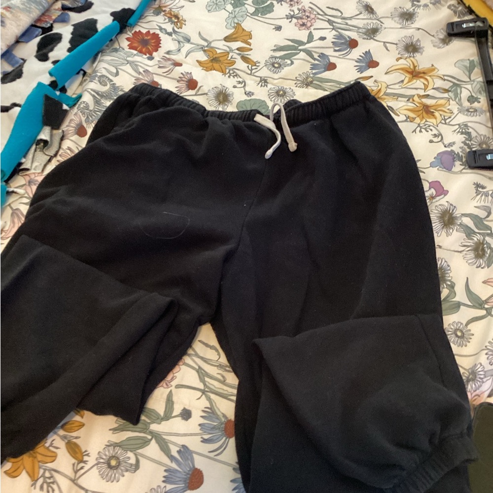 SO Black Sweatpants with Elastic Waistband